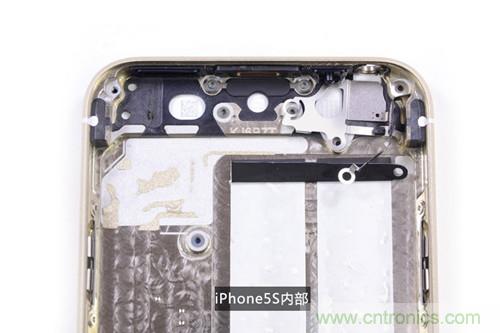 土豪金iPhone 5S拆解:內部結構升級,維修難度增加
