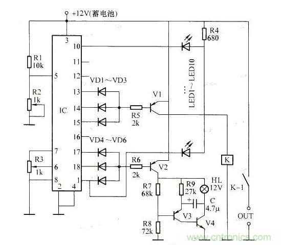 具有電壓指示的蓄點(diǎn)知保護(hù)電路