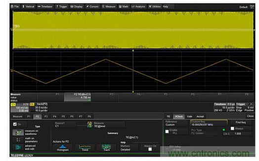 使用TIE參數軌跡可以繪制出PM波形每個周期的瞬時相位與時間的關系圖,從而實現對調相信號的解調。