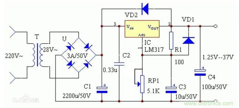 網友分享:DIY一個LM317 可調穩壓電源