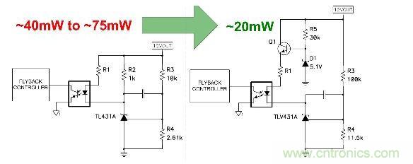 20 mW~55 mW 損耗的任何部分都可以從穩(wěn)壓電路中去除掉