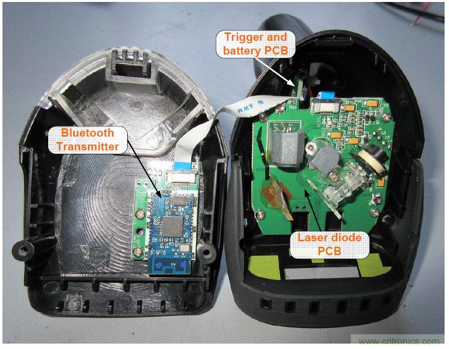 拆解45美元的藍牙無線條碼掃描槍，發現里面鏡中有鏡