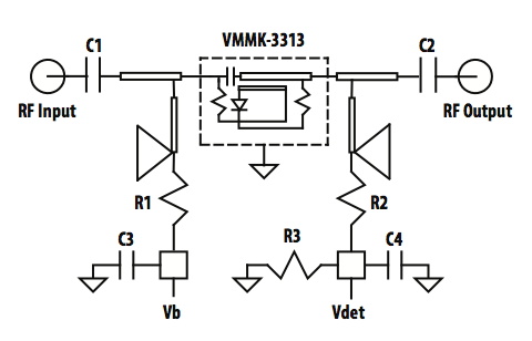 在 15 至 33 GHz 應用中使用 VMMK-3313 在 15 至 33 GHz 應用中使用 VMMK-3313
