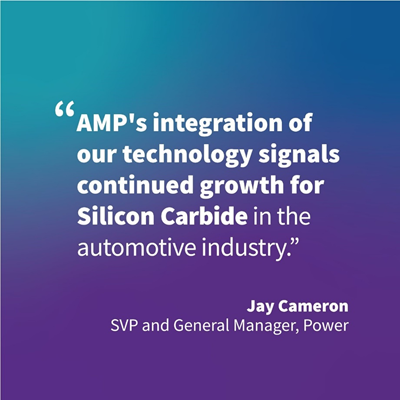 AMP 創(chuàng)新型電動(dòng)汽車(chē)充電解決方案采用 Wolfspeed E-系列碳化硅器件 AMP 創(chuàng)新型電動(dòng)汽車(chē)充電解決方案采用 Wolfspeed E-系列碳化硅器件